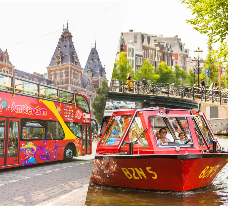 Amsterdam: Hop-On Hop-Off Bus and Boat options