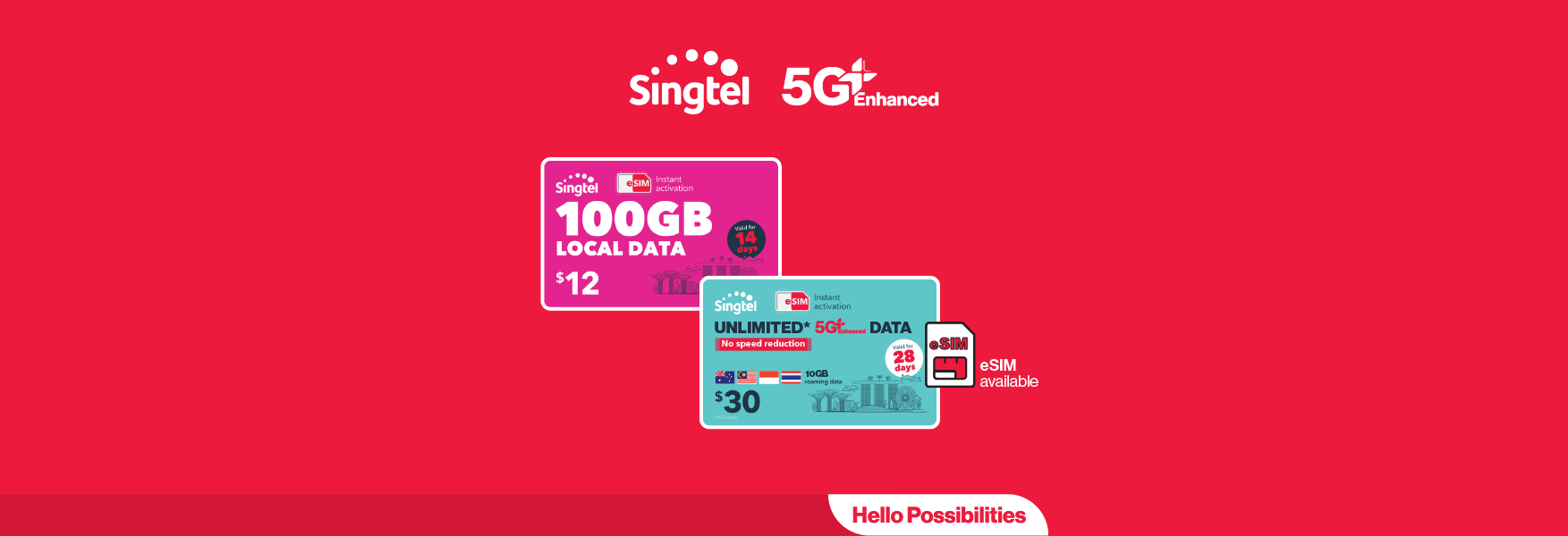 Singtel 5G+ Data eSIM