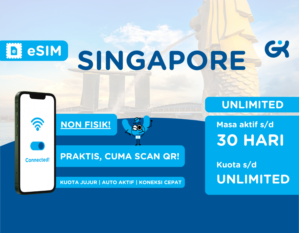 eSIM Singapore Pure Unlimited | Travel SIM Singapura