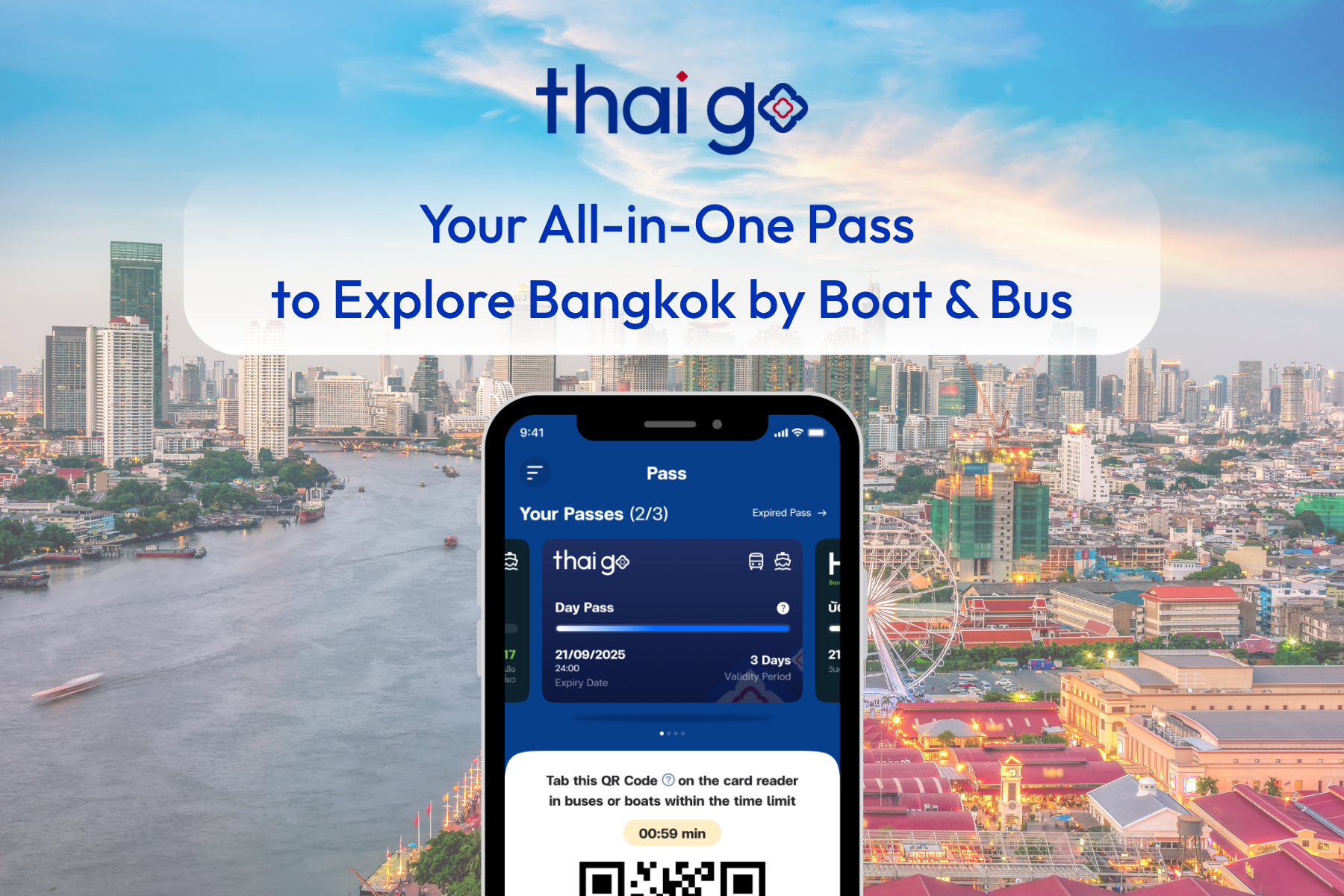 Thai Go Day Pass Unlimited Bus & Boat Package